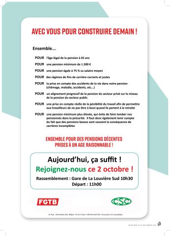 Rassemblement front commun - La Louvière Rassemblement front commun - La Louvière