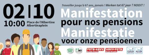 Bruxelles - Manifestation pour nos pensions Bruxelles - Manifestation pour nos pensions