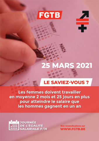 25 mars, journée de l’égalité salariale 25 mars, journée de l’égalité salariale