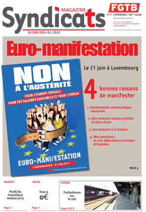 Syndicats FGTB n°11 - 2011 Syndicats FGTB n°11 - 2011