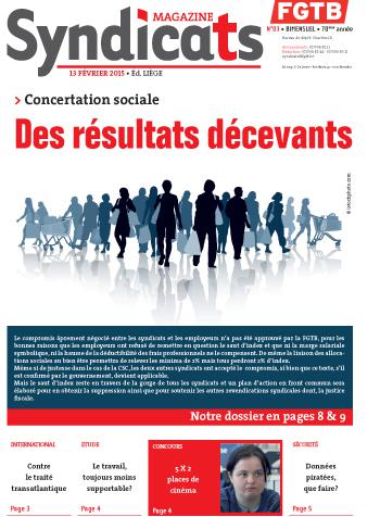 Syndicats FGTB n°3 - 2015 Syndicats FGTB n°3 - 2015