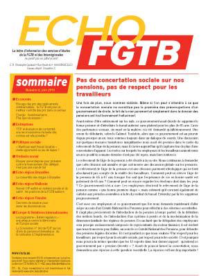 Echo FGTB n°6 - 2015 Echo FGTB n°6 - 2015