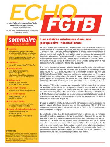 Echo FGTB n°3 - 2018 Echo FGTB n°3 - 2018