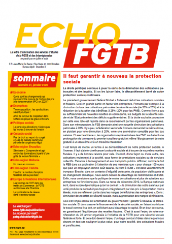 Première page ECHO #1 - 2020 Première page ECHO #1 - 2020