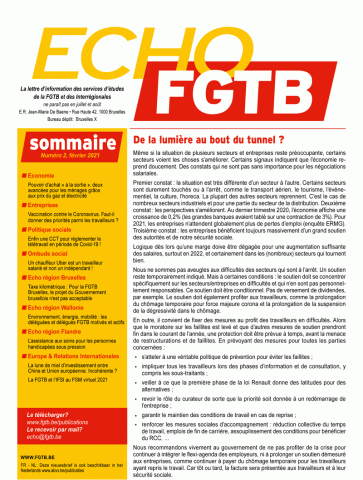 Echo FGTB n°2 - 2021 Echo FGTB n°2 - 2021